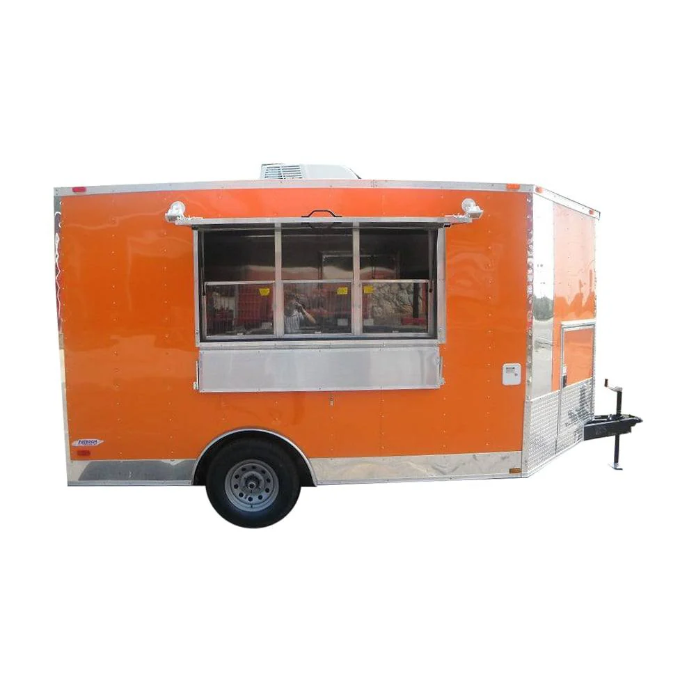 Concession Trailer 8.5'x12' Orange - Smoothie Vending Food Catering