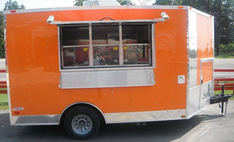 Concession Trailer 8.5'x12' Orange - Smoothie Vending Food Catering