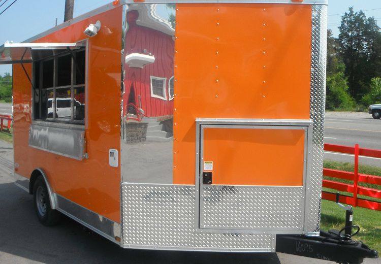 Concession Trailer 8.5'x12' Orange - Smoothie Vending Food Catering