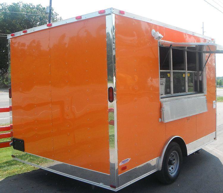 Concession Trailer 8.5'x12' Orange - Smoothie Vending Food Catering