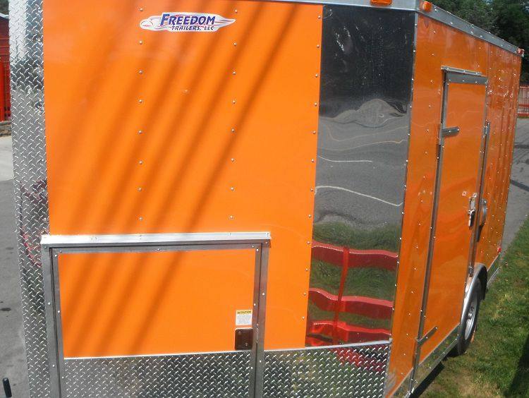 Concession Trailer 8.5'x12' Orange - Smoothie Vending Food Catering