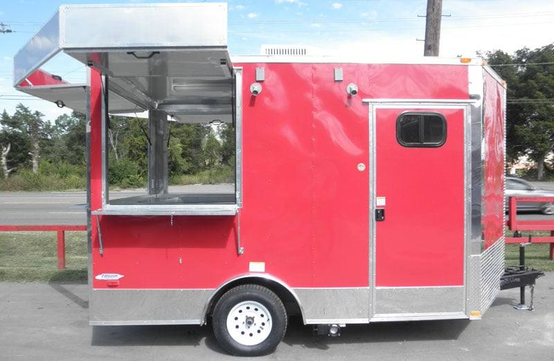 1257-concession-trailer-8.5-x12-red-vending-catering-event-food-3.jpg Concession Trailer 8.5'x12' Red - Vending Catering Event Food