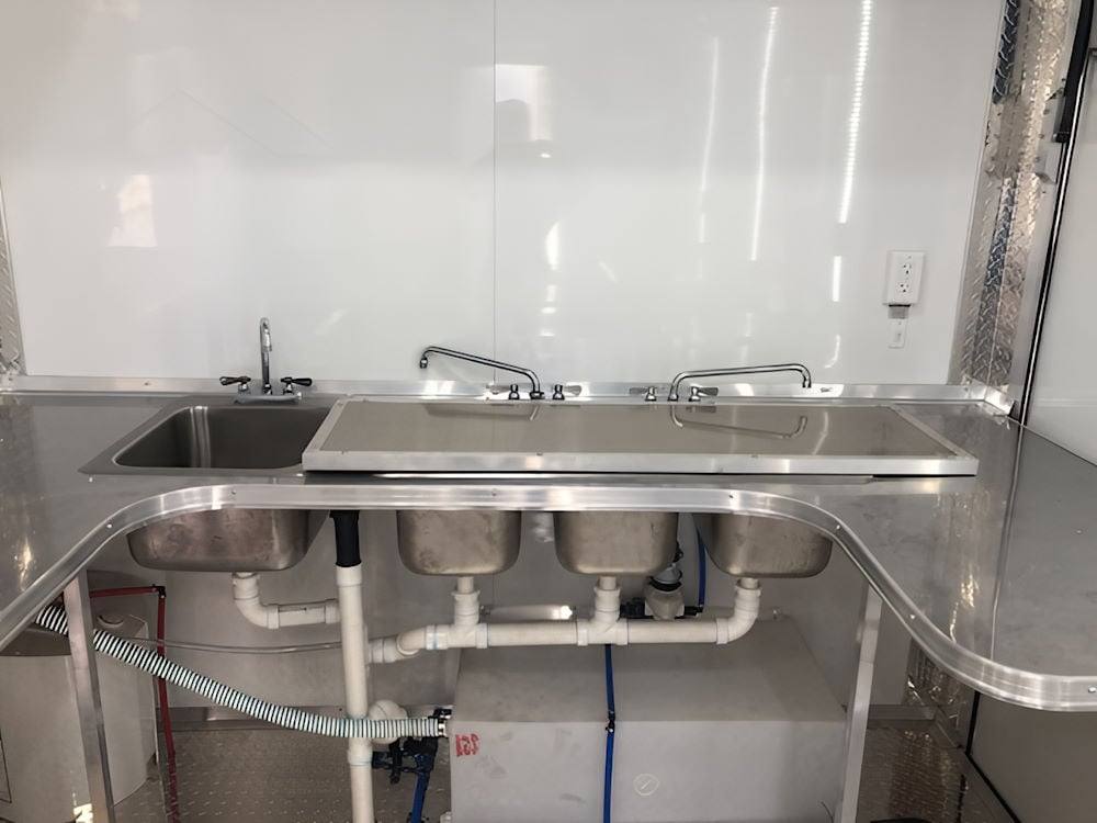 126-8.5-x-16-concession-trailer-white-food-event-catering-vending-7.jpg 8.5' X 16' Concession Trailer White Food Event Catering Vending