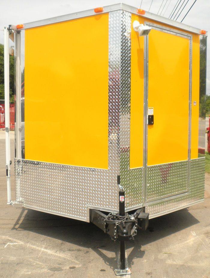 Concession Trailer 8.5'x12' Yellow - BBQ Food Event Vending Restroom