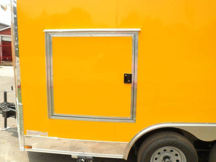 Concession Trailer 8.5'x12' Yellow - BBQ Food Event Vending Restroom