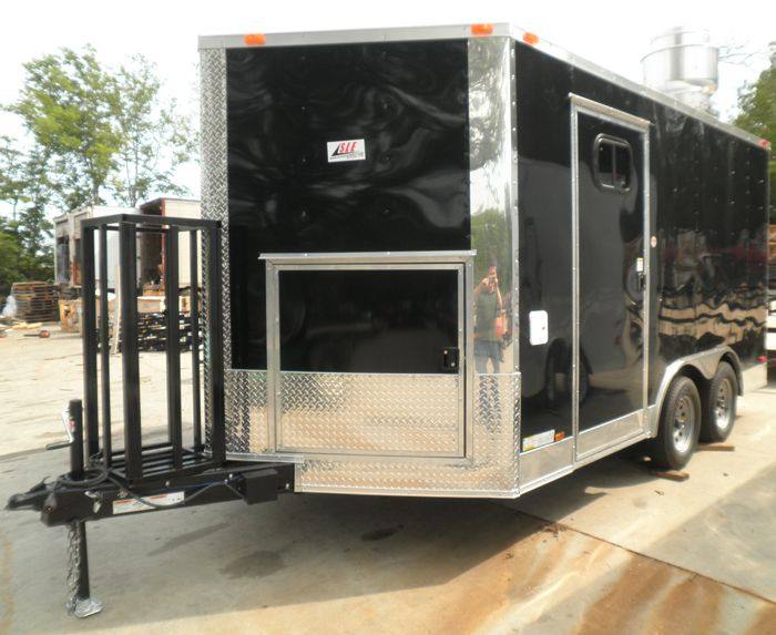 1262-concession-trailer-8.5-x14-black-food-vending-concession-event-2.jpg Concession Trailer 8.5'x14' Black - Food Vending Concession Event