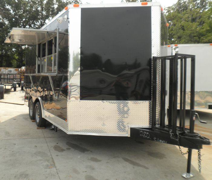 1262-concession-trailer-8.5-x14-black-food-vending-concession-event-5.jpg Concession Trailer 8.5'x14' Black - Food Vending Concession Event