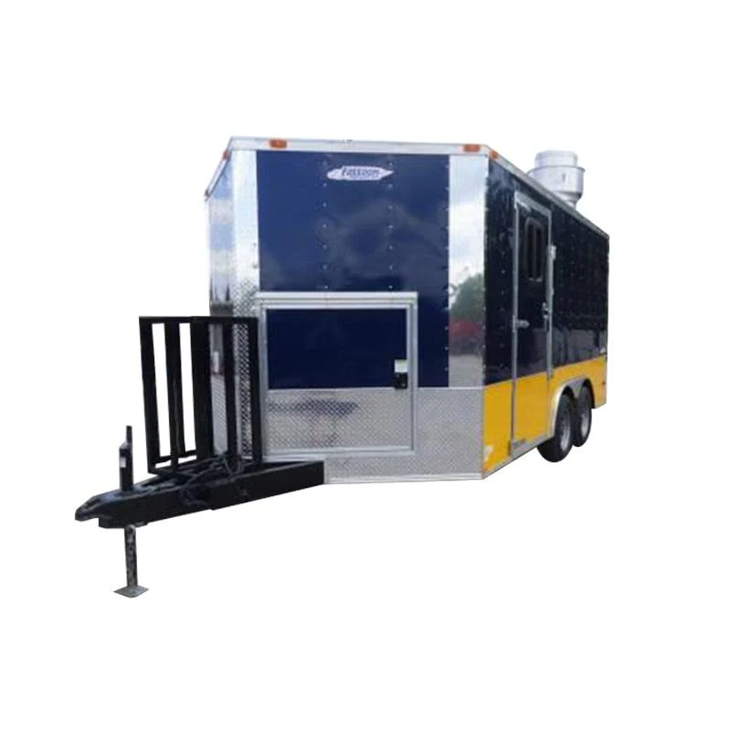 1263-concession-trailer-8.5-x14-indigo-blue-and-yellow-food-catering-event-1.webp Concession Trailer 8.5'x14' Indigo Blue and Yellow - Food Catering Event