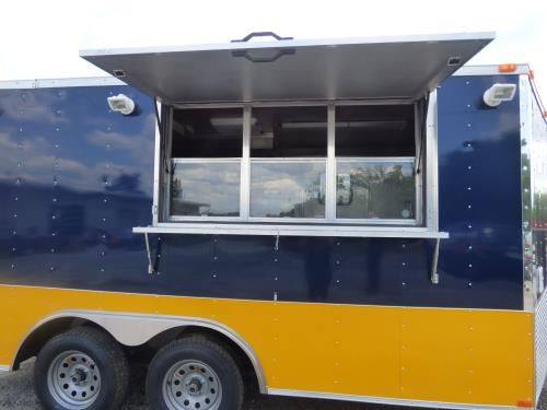 1263-concession-trailer-8.5-x14-indigo-blue-and-yellow-food-catering-event-11.jpg Concession Trailer 8.5'x14' Indigo Blue and Yellow - Food Catering Event