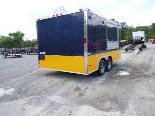 1263-concession-trailer-8.5-x14-indigo-blue-and-yellow-food-catering-event-6.jpg Concession Trailer 8.5'x14' Indigo Blue and Yellow - Food Catering Event