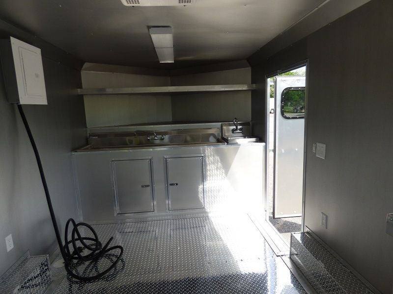 1266-concession-trailer-8.5-x14-white-vending-food-catering-event-27.jpg Concession Trailer 8.5'x14' White - Vending Food Catering Event