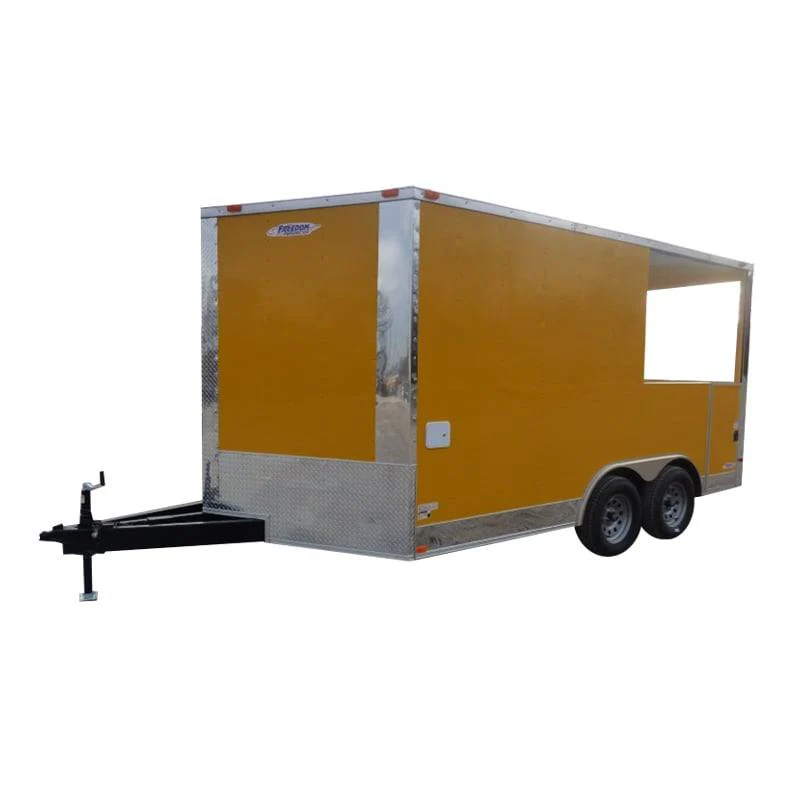 1269-concession-trailer-8.5-x14-yellow-smoker-bbq-catering-event-1.webp Concession Trailer 8.5'x14' Yellow - Smoker BBQ Catering Event