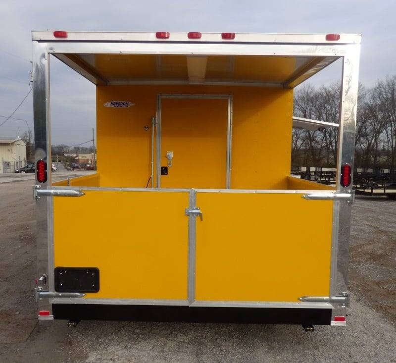1269-concession-trailer-8.5-x14-yellow-smoker-bbq-catering-event-15.jpg Concession Trailer 8.5'x14' Yellow - Smoker BBQ Catering Event