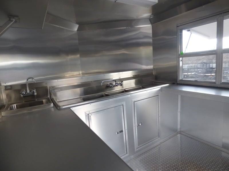 1269-concession-trailer-8.5-x14-yellow-smoker-bbq-catering-event-18.jpg Concession Trailer 8.5'x14' Yellow - Smoker BBQ Catering Event