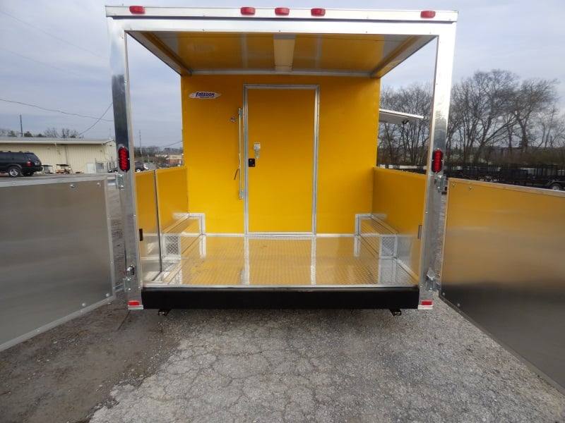 1269-concession-trailer-8.5-x14-yellow-smoker-bbq-catering-event-19.jpg Concession Trailer 8.5'x14' Yellow - Smoker BBQ Catering Event