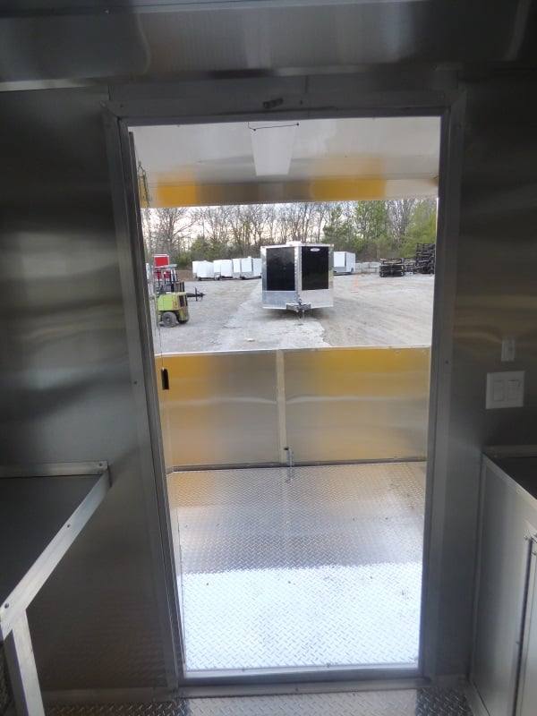 1269-concession-trailer-8.5-x14-yellow-smoker-bbq-catering-event-2.jpg Concession Trailer 8.5'x14' Yellow - Smoker BBQ Catering Event