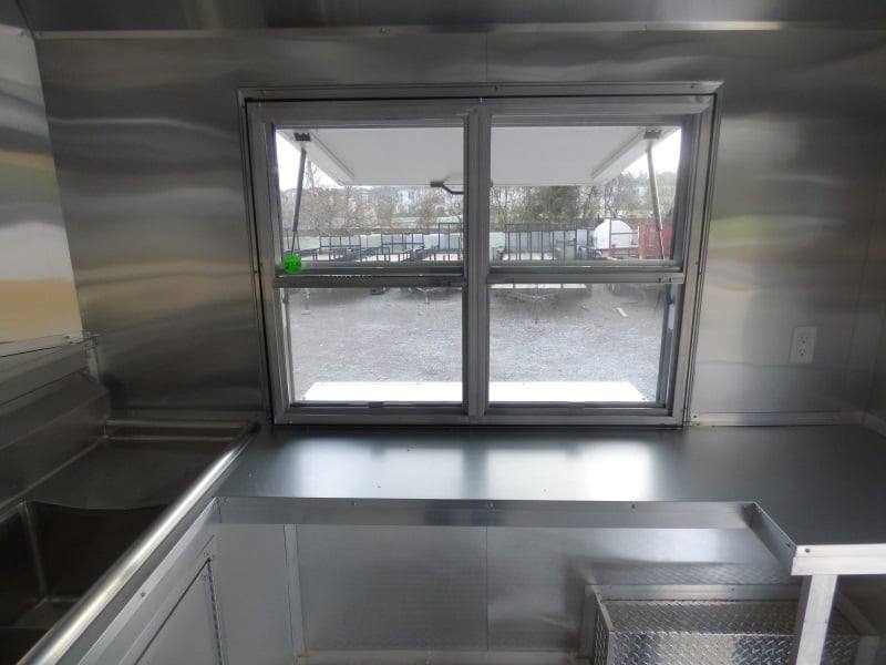1269-concession-trailer-8.5-x14-yellow-smoker-bbq-catering-event-21.jpg Concession Trailer 8.5'x14' Yellow - Smoker BBQ Catering Event