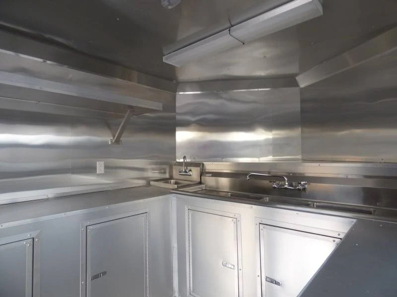 1269-concession-trailer-8.5-x14-yellow-smoker-bbq-catering-event-22.webp Concession Trailer 8.5'x14' Yellow - Smoker BBQ Catering Event