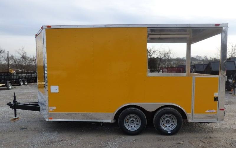 1269-concession-trailer-8.5-x14-yellow-smoker-bbq-catering-event-23.jpg Concession Trailer 8.5'x14' Yellow - Smoker BBQ Catering Event