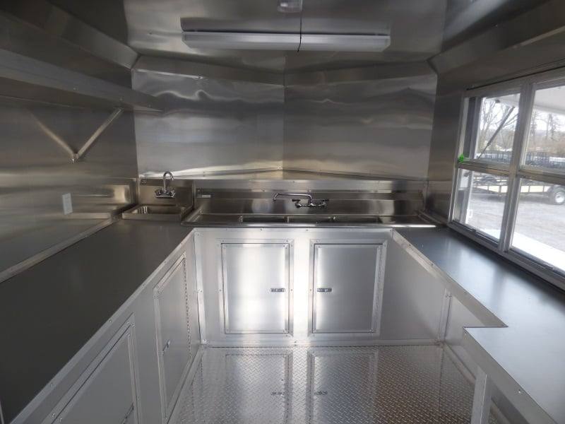 1269-concession-trailer-8.5-x14-yellow-smoker-bbq-catering-event-24.jpg Concession Trailer 8.5'x14' Yellow - Smoker BBQ Catering Event