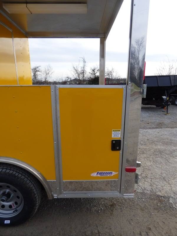 1269-concession-trailer-8.5-x14-yellow-smoker-bbq-catering-event-28.jpg Concession Trailer 8.5'x14' Yellow - Smoker BBQ Catering Event
