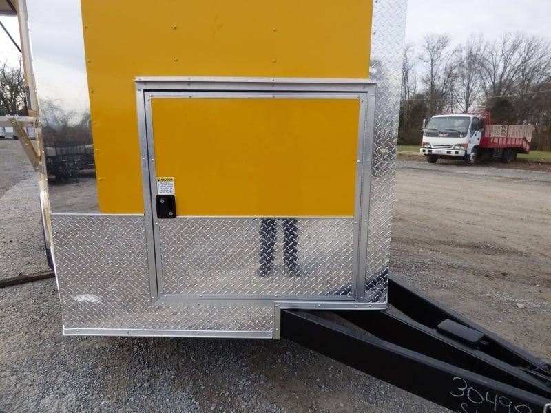 1269-concession-trailer-8.5-x14-yellow-smoker-bbq-catering-event-5.jpg Concession Trailer 8.5'x14' Yellow - Smoker BBQ Catering Event