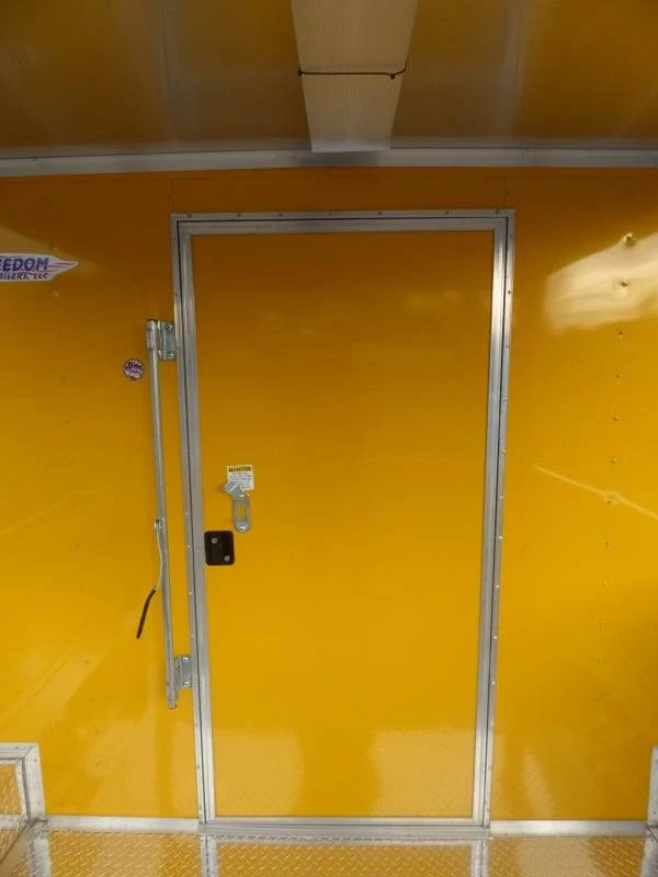 1269-concession-trailer-8.5-x14-yellow-smoker-bbq-catering-event-6.webp Concession Trailer 8.5'x14' Yellow - Smoker BBQ Catering Event