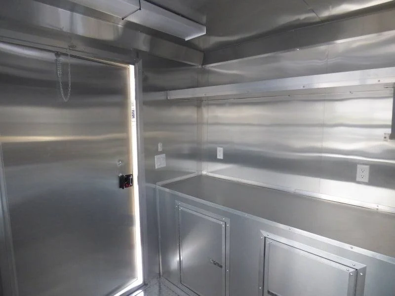 1269-concession-trailer-8.5-x14-yellow-smoker-bbq-catering-event-7.webp Concession Trailer 8.5'x14' Yellow - Smoker BBQ Catering Event