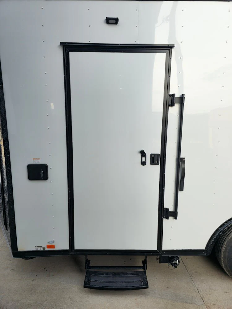 8.5' X 16' Concession Trailer White W/Black Trim Food Event Catering