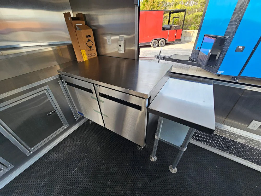 8.5' X 16' Concession Trailer White W/Black Trim Food Event Catering