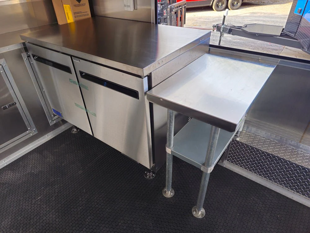 8.5' X 16' Concession Trailer White W/Black Trim Food Event Catering