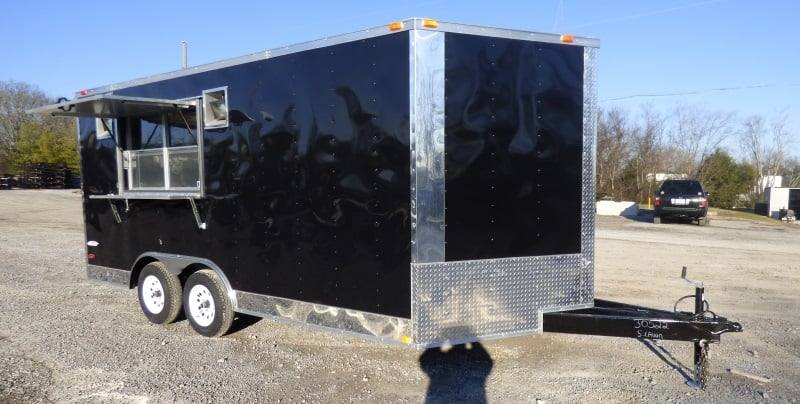 1270-concession-trailer-8.5-x16-black-food-event-catering-bbq-4.jpg Concession Trailer 8.5'x16' Black - Food Event Catering BBQ