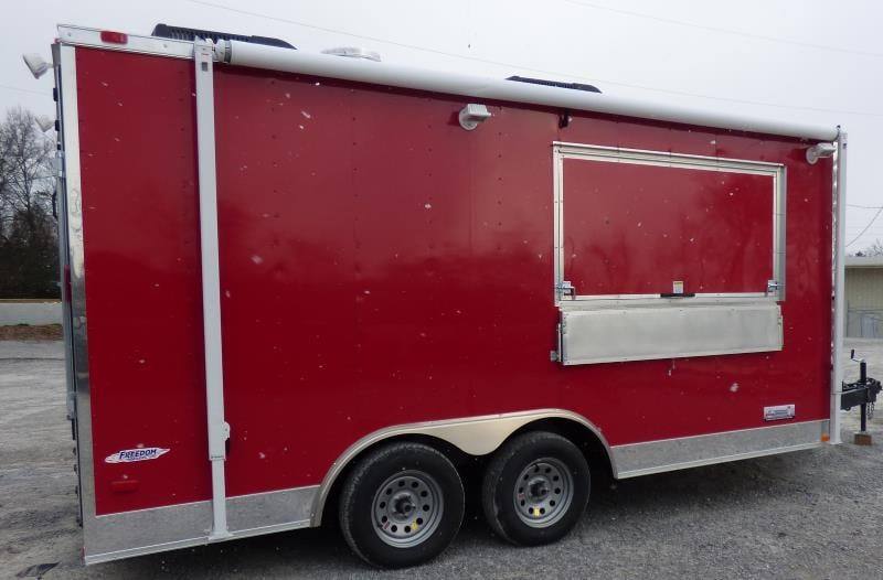1282-concession-trailer-8.5-x16-red-event-food-catering-bbq-9.jpg Concession Trailer 8.5'x16' Red - Event Food Catering BBQ