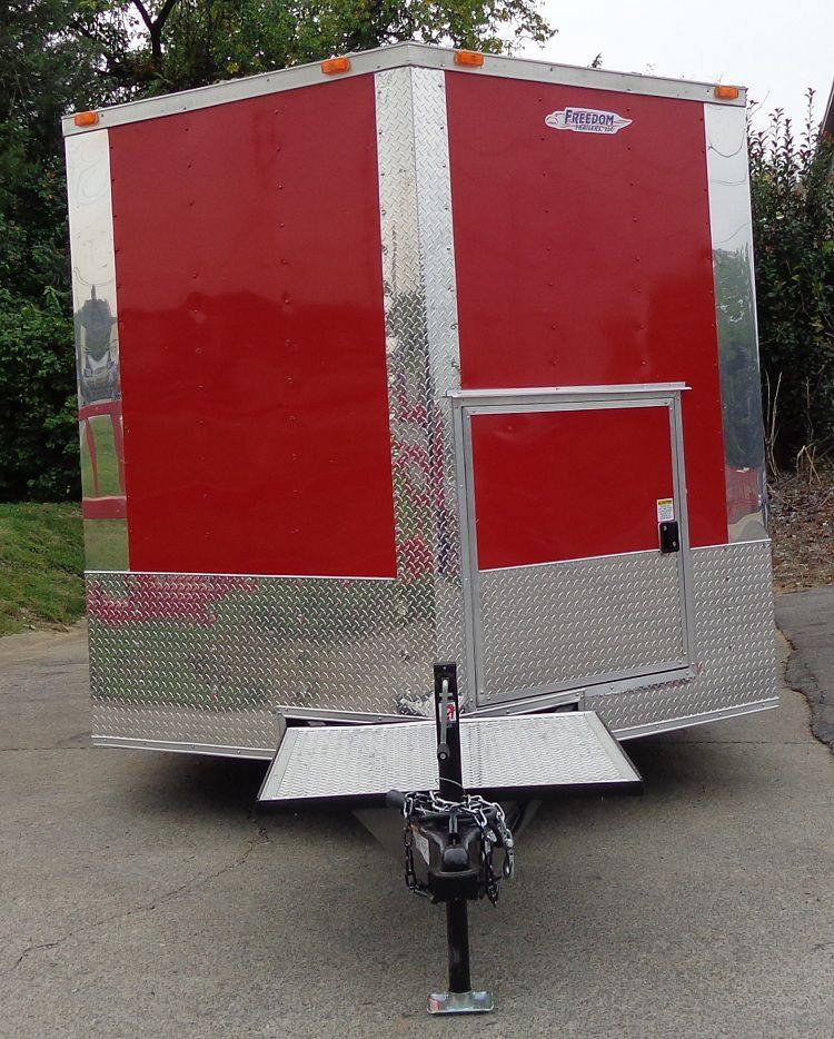 1284-concession-trailer-8.5-x16-red-food-vending-catering-event-3.jpg Concession Trailer 8.5'x16' Red - Food Vending Catering Event