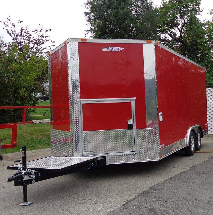 1284-concession-trailer-8.5-x16-red-food-vending-catering-event-4.jpg Concession Trailer 8.5'x16' Red - Food Vending Catering Event