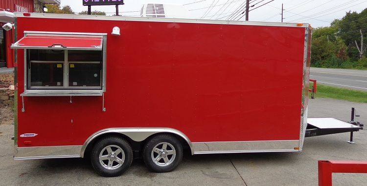 1284-concession-trailer-8.5-x16-red-food-vending-catering-event-5.jpg Concession Trailer 8.5'x16' Red - Food Vending Catering Event