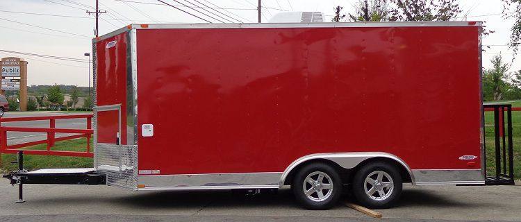 1284-concession-trailer-8.5-x16-red-food-vending-catering-event-6.jpg Concession Trailer 8.5'x16' Red - Food Vending Catering Event