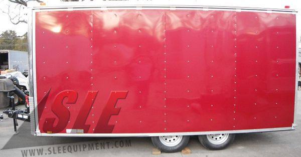 Concession Trailer 8.5'x16' Red - Pizza Event Food BBQ Catering