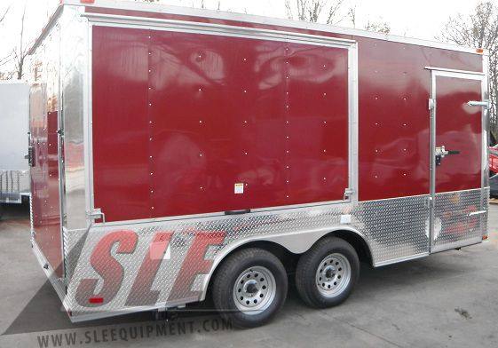 Concession Trailer 8.5'x16' Red - Pizza Event Food BBQ Catering