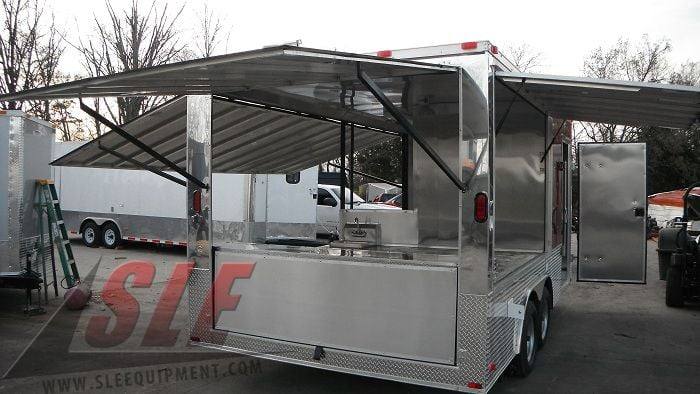 Concession Trailer 8.5'x16' Red - Pizza Event Food BBQ Catering