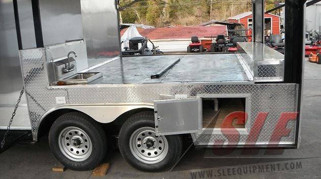 Concession Trailer 8.5'x16' Red - Pizza Event Food BBQ Catering