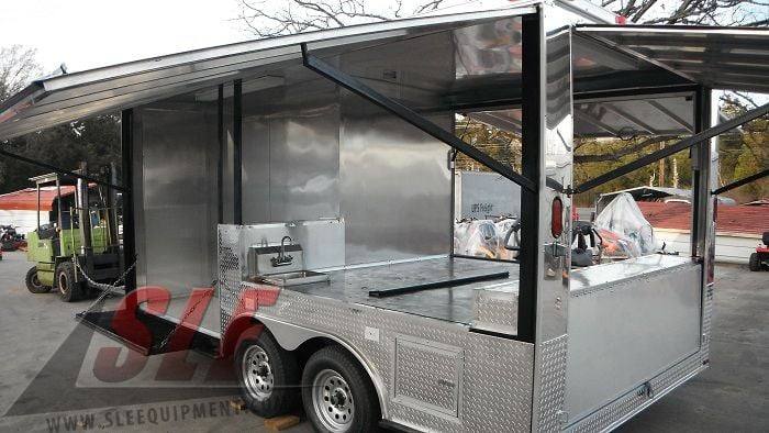 Concession Trailer 8.5'x16' Red - Pizza Event Food BBQ Catering
