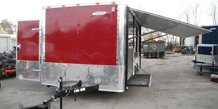 Concession Trailer 8.5'x16' Red - Pizza Event Food BBQ Catering