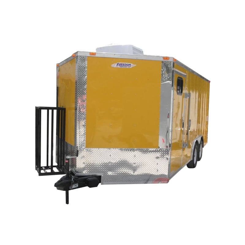 1287-concession-trailer-8.5-x16-yellow-bbq-catering-event-vending-1.jpg Concession Trailer 8.5'x16' Yellow - BBQ Catering Event Vending