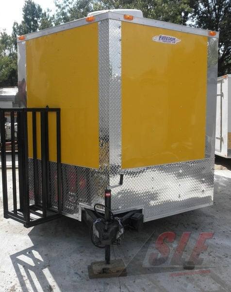 1287-concession-trailer-8.5-x16-yellow-bbq-catering-event-vending-2.jpg Concession Trailer 8.5'x16' Yellow - BBQ Catering Event Vending