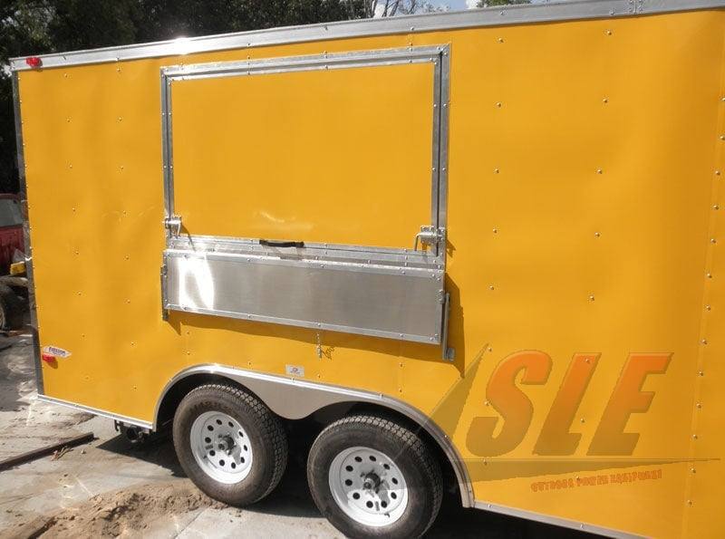 1287-concession-trailer-8.5-x16-yellow-bbq-catering-event-vending-5.jpg Concession Trailer 8.5'x16' Yellow - BBQ Catering Event Vending