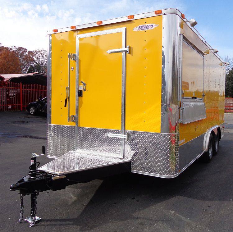 1288-concession-trailer-8.5-x16-yellow-catering-food-event-vending-2.jpg Concession Trailer 8.5'x16' Yellow - Catering Food Event Vending