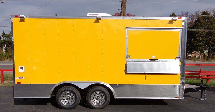 1288-concession-trailer-8.5-x16-yellow-catering-food-event-vending-5.jpg Concession Trailer 8.5'x16' Yellow - Catering Food Event Vending