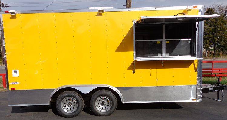 1288-concession-trailer-8.5-x16-yellow-catering-food-event-vending-6.jpg Concession Trailer 8.5'x16' Yellow - Catering Food Event Vending