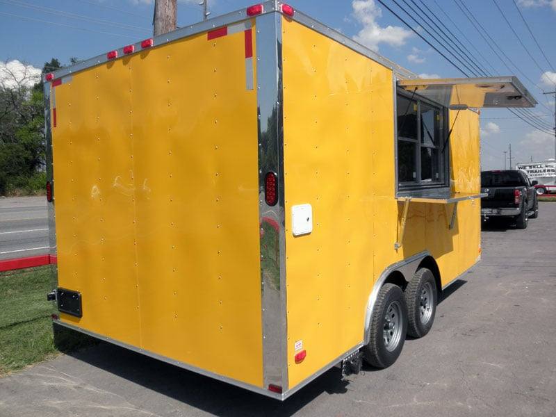 Concession Trailer 8.5'x16' Yellow - Food Vending Catering Event